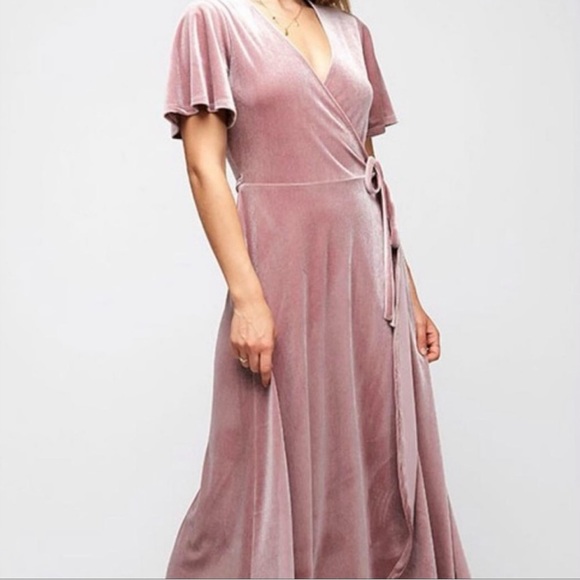 Luxe Life Velvet Wrap Dress - Picture 3 of 8